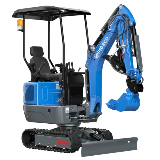 Minibagger R10 ECO mit Knickarm und Joystick, 30cm Schaufel